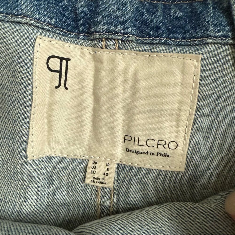 Anthropologie Light Blue Denim Short Overalls - Picture 5 of 5